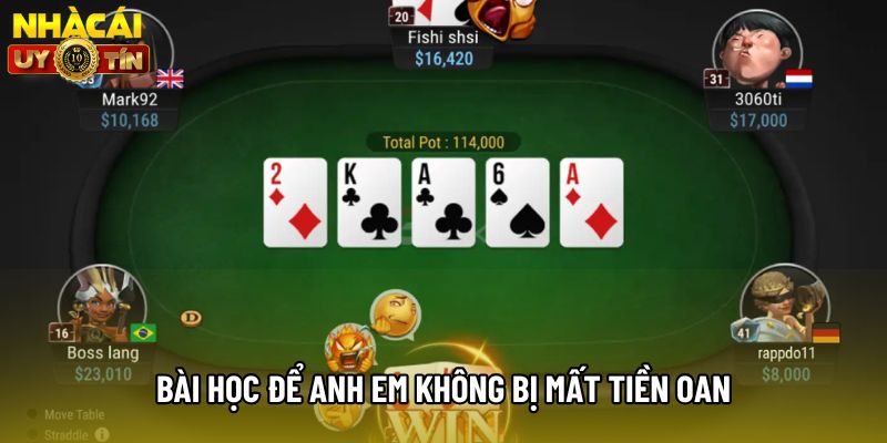 Bài học để anh em không bị mất tiền oan